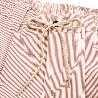 BERWICH "SPIAGGIA" ストレッチコットン ドローコード付きシアサッカーパンツ｜424728 - 48｜GUARDAROBA MILANO OFFICIAL STORE