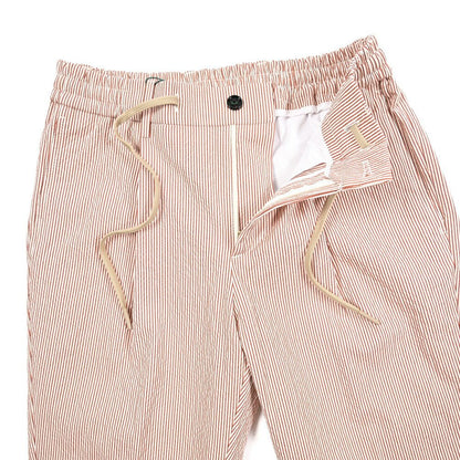 BERWICH "SPIAGGIA" ストレッチコットン ドローコード付きシアサッカーパンツ｜424728 - 48｜GUARDAROBA MILANO OFFICIAL STORE