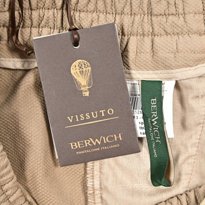 BERWICH "SPIAGGIA SHORT" ストレッチコットン ノータックショーツ ベージュ(sabbia199) S | GUARDAROBA MILANO OFFICIAL STORE