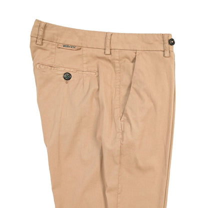 BERWICH “STROMS FF-GD” シルク混コットン ノータックパンツ ブラウン(noce724) 46 | GUARDAROBA MILANO OFFICIAL STORE