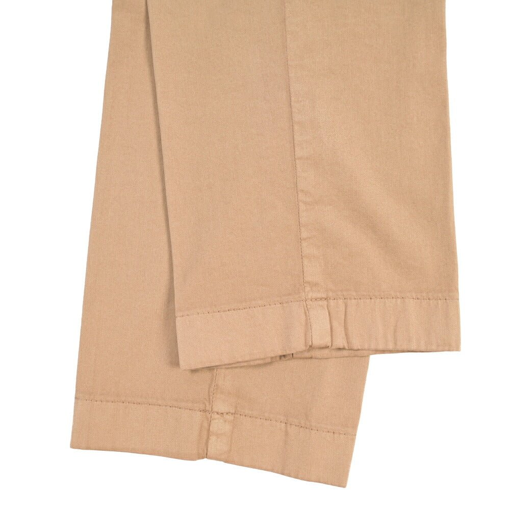 BERWICH “STROMS FF-GD” シルク混コットン ノータックパンツ ブラウン(noce724) 46 | GUARDAROBA MILANO OFFICIAL STORE