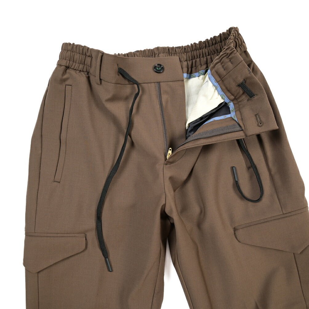 BERWICH “SUB” ストレッチウール カーゴパンツ ブラウン(brown) 46 | GUARDAROBA MILANO OFFICIAL STORE