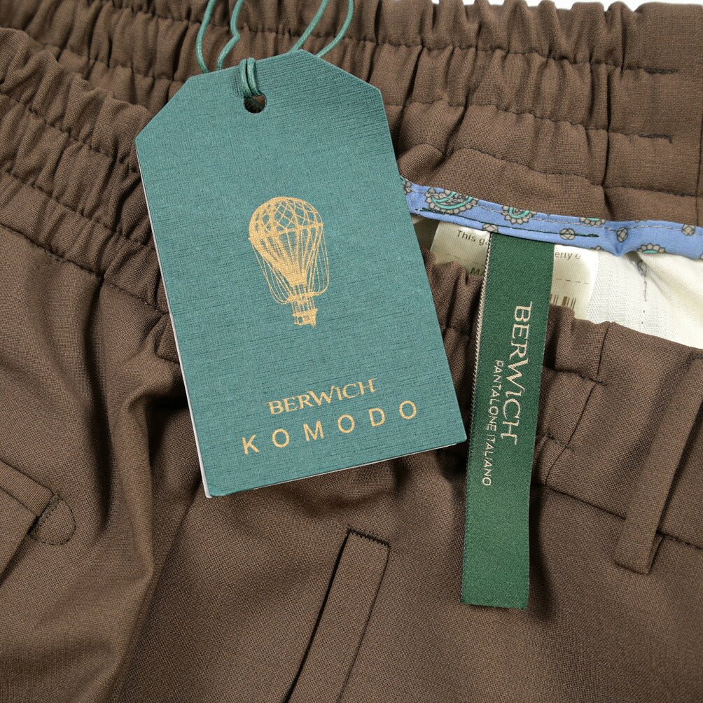 BERWICH “SUB” ストレッチウール カーゴパンツ ブラウン(brown) 46 | GUARDAROBA MILANO OFFICIAL STORE