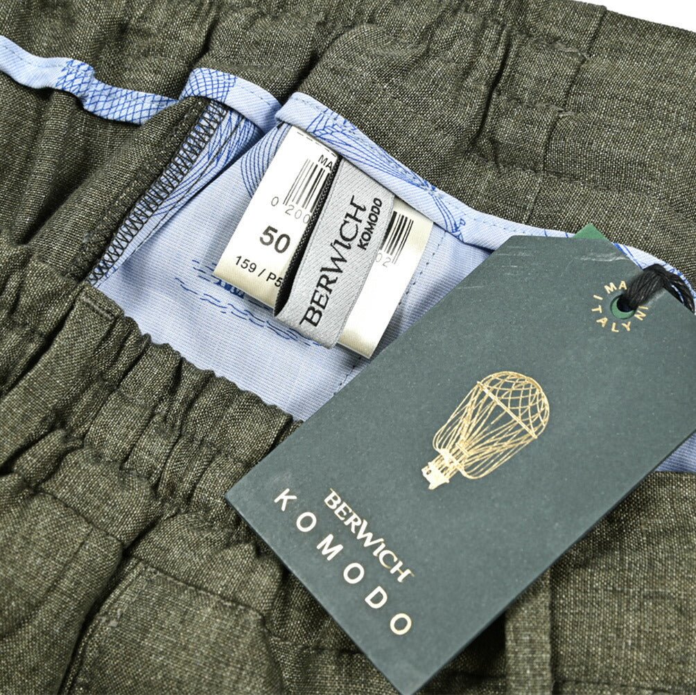 BERWICH sub24 リネン100% イージースラックス｜422223 - 50｜GUARDAROBA MILANO OFFICIAL STORE