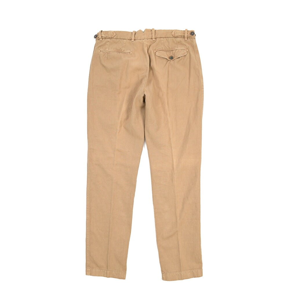 BERWICH “THECA 1P” リネン混コットン ワンタックパンツ ベージュ(s439) 48 | GUARDAROBA MILANO OFFICIAL STORE