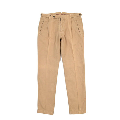 BERWICH “THECA 1P” リネン混コットン ワンタックパンツ ベージュ(s439) 48 | GUARDAROBA MILANO OFFICIAL STORE