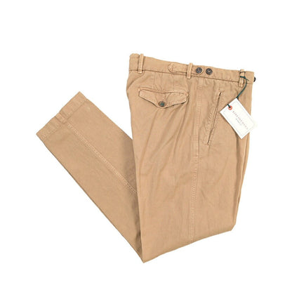 BERWICH “THECA 1P” リネン混コットン ワンタックパンツ ベージュ(s439) 48 | GUARDAROBA MILANO OFFICIAL STORE