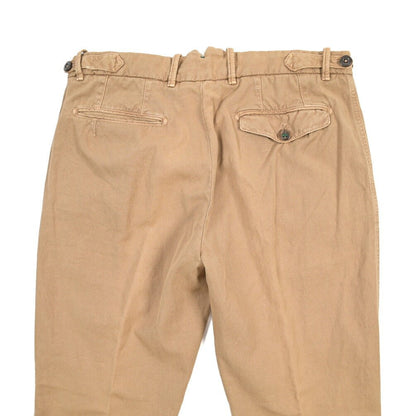 BERWICH “THECA 1P” リネン混コットン ワンタックパンツ ベージュ(s439) 48 | GUARDAROBA MILANO OFFICIAL STORE