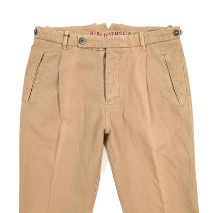 BERWICH “THECA 1P” リネン混コットン ワンタックパンツ ベージュ(s439) 48 | GUARDAROBA MILANO OFFICIAL STORE