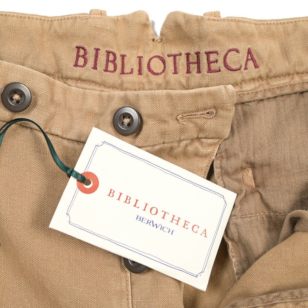 BERWICH “THECA 1P” リネン混コットン ワンタックパンツ ベージュ(s439) 48 | GUARDAROBA MILANO OFFICIAL STORE
