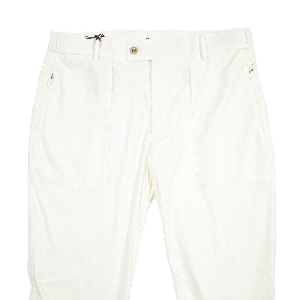 BERWICH “VK RETRO FATECH” ナイロン混コットン ベイカーパンツ ホワイト(white) 46 | GUARDAROBA MILANO OFFICIAL STORE