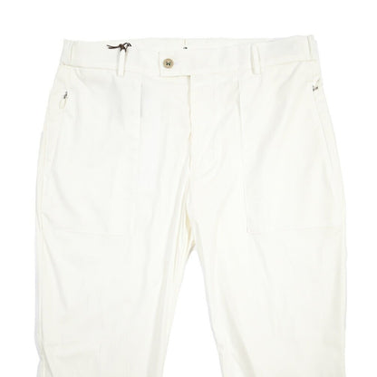 BERWICH “VK RETRO FATECH” ナイロン混コットン ベイカーパンツ ホワイト(white) 46 | GUARDAROBA MILANO OFFICIAL STORE