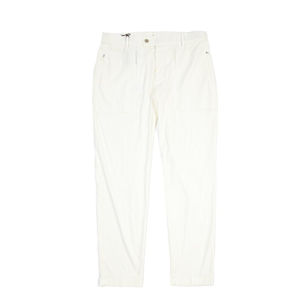 BERWICH “VK RETRO FATECH” ナイロン混コットン ベイカーパンツ ホワイト(white) 46 | GUARDAROBA MILANO OFFICIAL STORE