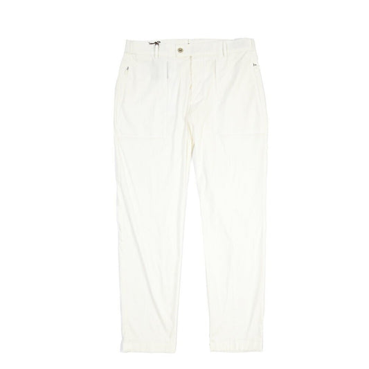 BERWICH “VK RETRO FATECH” ナイロン混コットン ベイカーパンツ ホワイト(white) 46 | GUARDAROBA MILANO OFFICIAL STORE