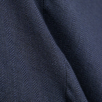 BERWICH “VULCANO 23” リネン100% ノータックスラックス ネイビー(navy) 48 | GUARDAROBA MILANO OFFICIAL STORE
