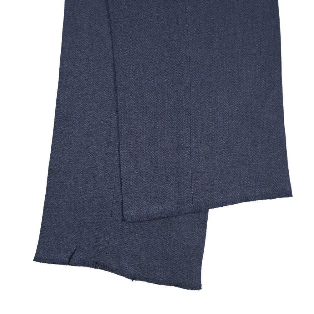 BERWICH “VULCANO 23” リネン100% ノータックスラックス ネイビー(navy) 48 | GUARDAROBA MILANO OFFICIAL STORE