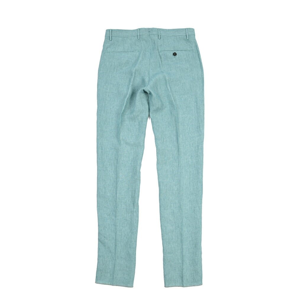 BERWICH “VULCANO 23” リネン100% ノータックスラックス グリーン(gem green) 48 | GUARDAROBA MILANO OFFICIAL STORE