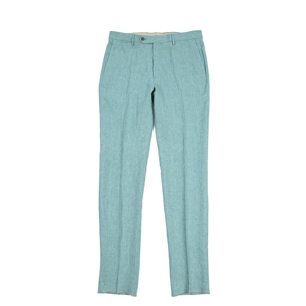 BERWICH “VULCANO 23” リネン100% ノータックスラックス グリーン(gem green) 48 | GUARDAROBA MILANO OFFICIAL STORE