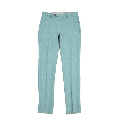 BERWICH “VULCANO 23” リネン100% ノータックスラックス グリーン(gem green) 48 | GUARDAROBA MILANO OFFICIAL STORE