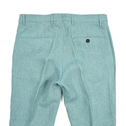 BERWICH “VULCANO 23” リネン100% ノータックスラックス グリーン(gem green) 48 | GUARDAROBA MILANO OFFICIAL STORE