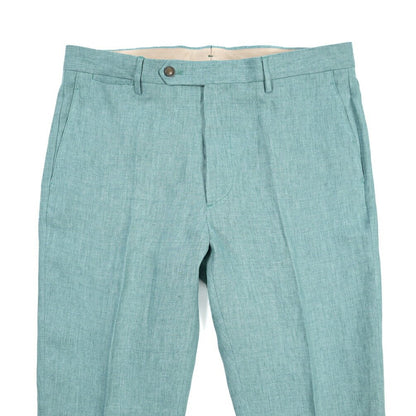 BERWICH “VULCANO 23” リネン100% ノータックスラックス グリーン(gem green) 48 | GUARDAROBA MILANO OFFICIAL STORE