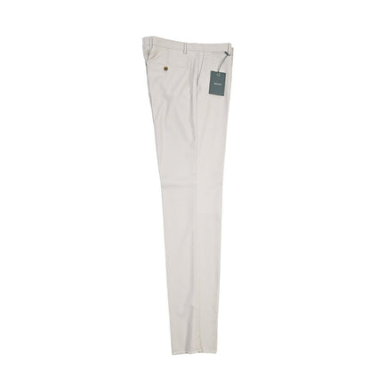 BERWICH “VULCANO 23” ウール100% ノータックスラックス / CANONICO製生地 ライトグレー(stone) 50 | GUARDAROBA MILANO OFFICIAL STORE
