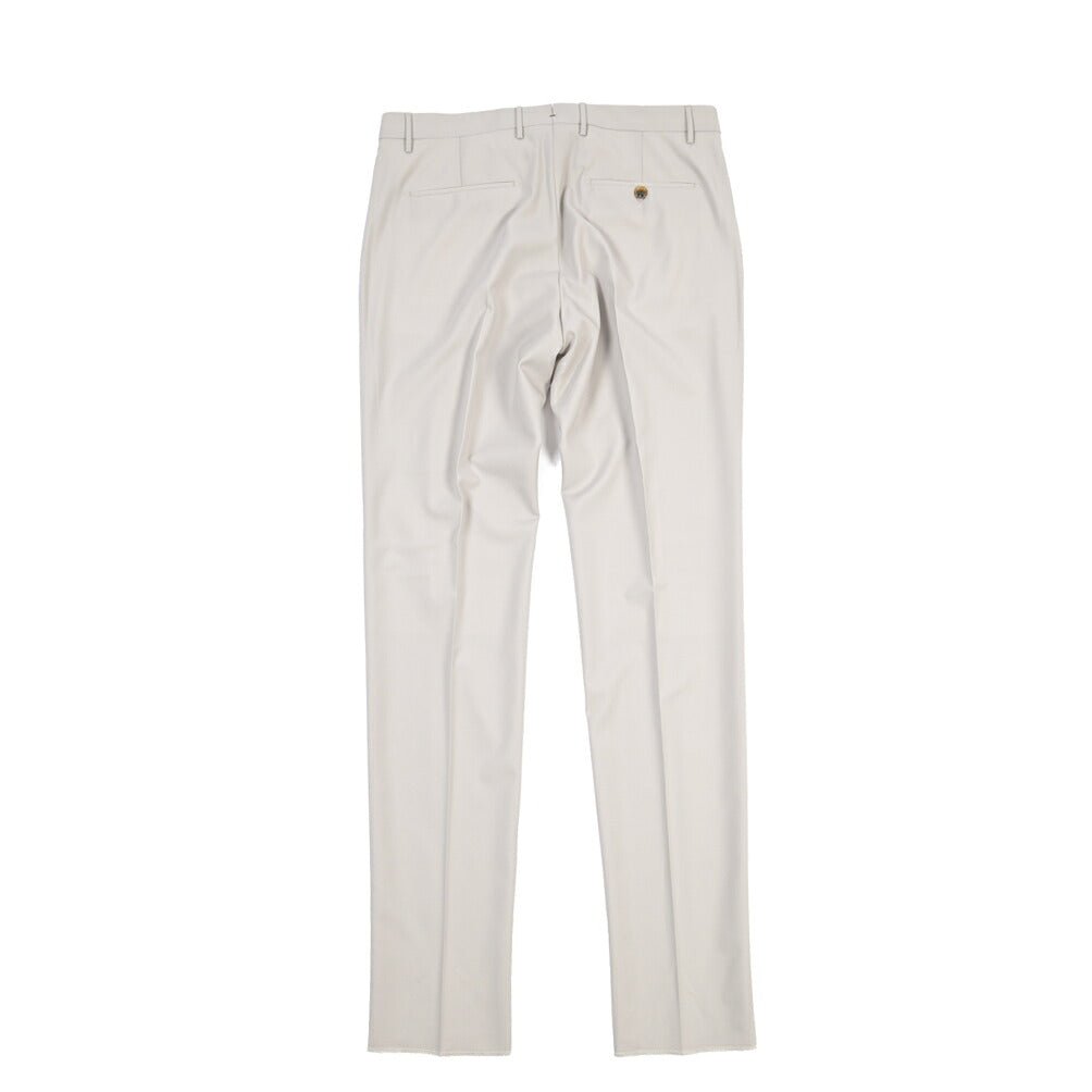 BERWICH “VULCANO 23” ウール100% ノータックスラックス / CANONICO製生地 ライトグレー(stone) 50 | GUARDAROBA MILANO OFFICIAL STORE