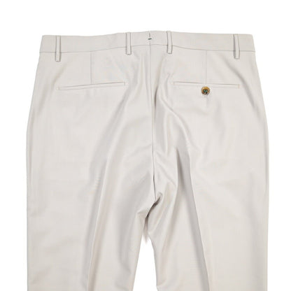 BERWICH “VULCANO 23” ウール100% ノータックスラックス / CANONICO製生地 ライトグレー(stone) 50 | GUARDAROBA MILANO OFFICIAL STORE