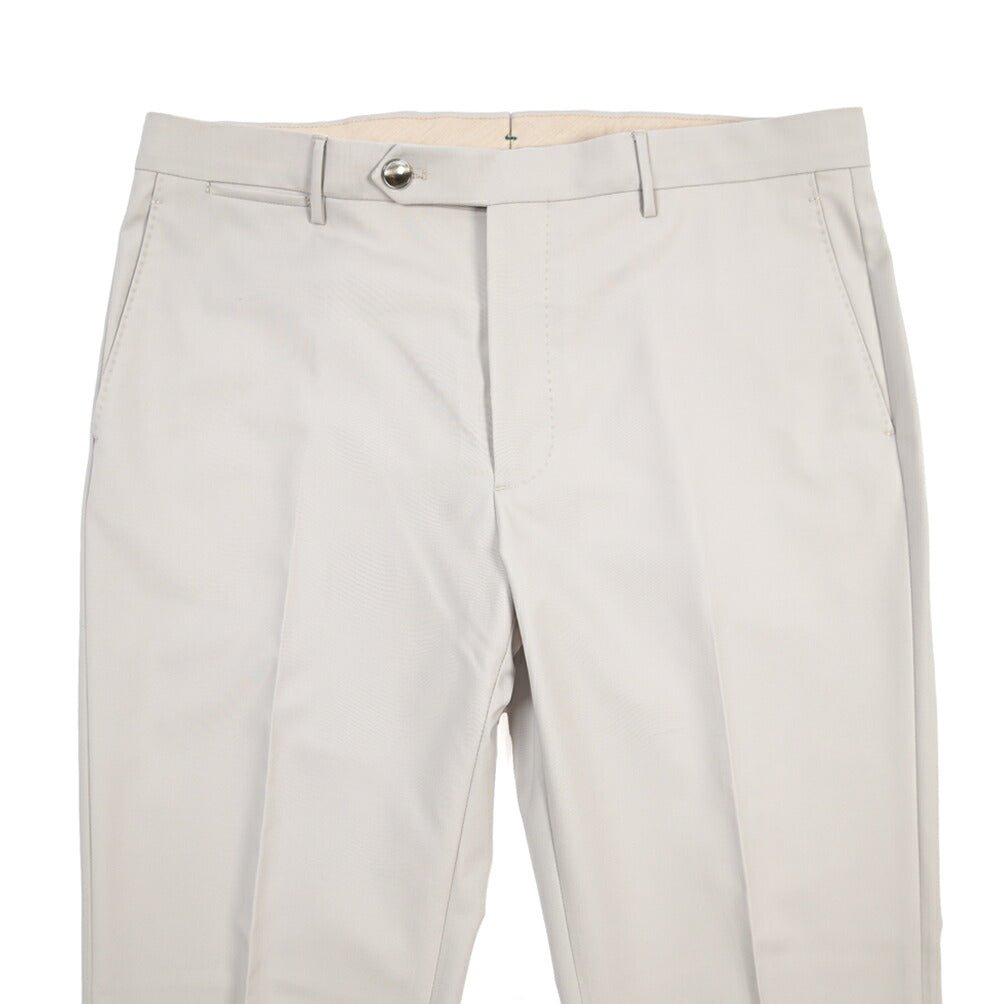 BERWICH “VULCANO 23” ウール100% ノータックスラックス / CANONICO製生地 ライトグレー(stone) 50 | GUARDAROBA MILANO OFFICIAL STORE