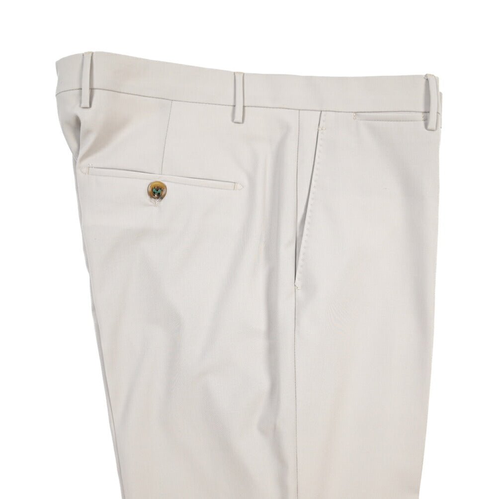 BERWICH “VULCANO 23” ウール100% ノータックスラックス / CANONICO製生地 ライトグレー(stone) 50 | GUARDAROBA MILANO OFFICIAL STORE