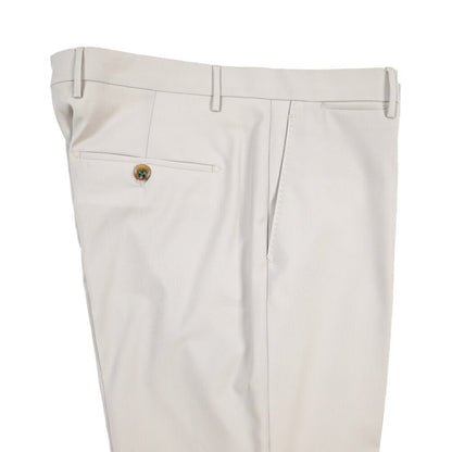 BERWICH “VULCANO 23” ウール100% ノータックスラックス / CANONICO製生地 ライトグレー(stone) 50 | GUARDAROBA MILANO OFFICIAL STORE