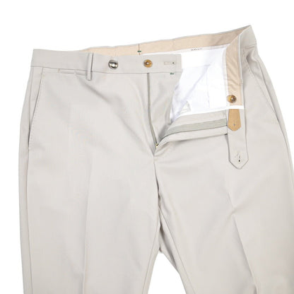 BERWICH “VULCANO 23” ウール100% ノータックスラックス / CANONICO製生地 ライトグレー(stone) 50 | GUARDAROBA MILANO OFFICIAL STORE
