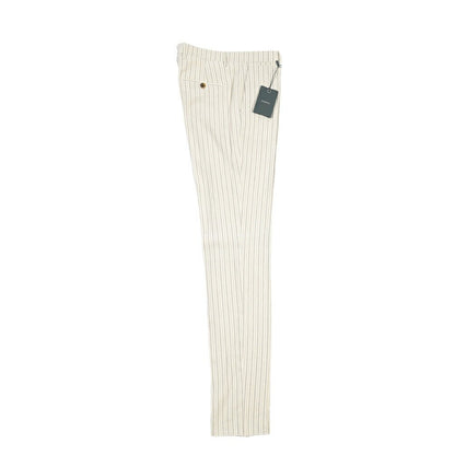 BERWICH “VULCANO 23” コットン混リネン ノータックパンツ オフホワイト(ecru) 46 | GUARDAROBA MILANO OFFICIAL STORE