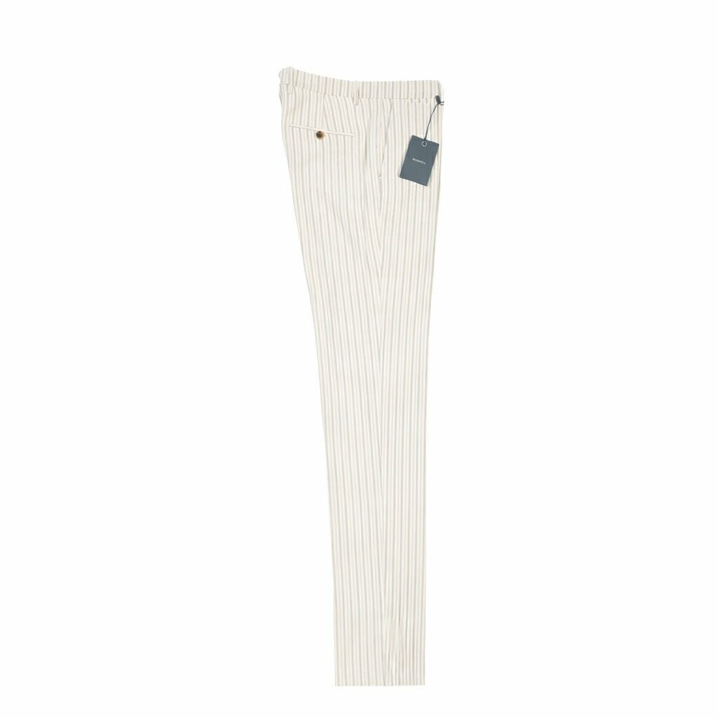 BERWICH “VULCANO 23” コットン混リネン ノータックパンツ オフホワイト(ecru) 46 | GUARDAROBA MILANO OFFICIAL STORE