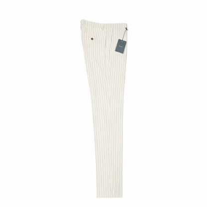 BERWICH “VULCANO 23” コットン混リネン ノータックパンツ オフホワイト(ecru) 46 | GUARDAROBA MILANO OFFICIAL STORE