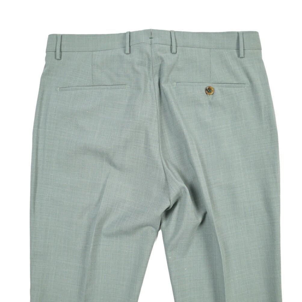 BERWICH “VULCANO 23” シルク混ウール ノータックスラックス グリーン(lt green) 46 | GUARDAROBA MILANO OFFICIAL STORE