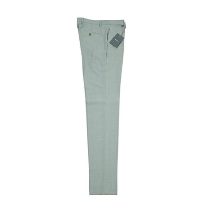 BERWICH “VULCANO 23” シルク混ウール ノータックスラックス グリーン(lt green) 46 | GUARDAROBA MILANO OFFICIAL STORE