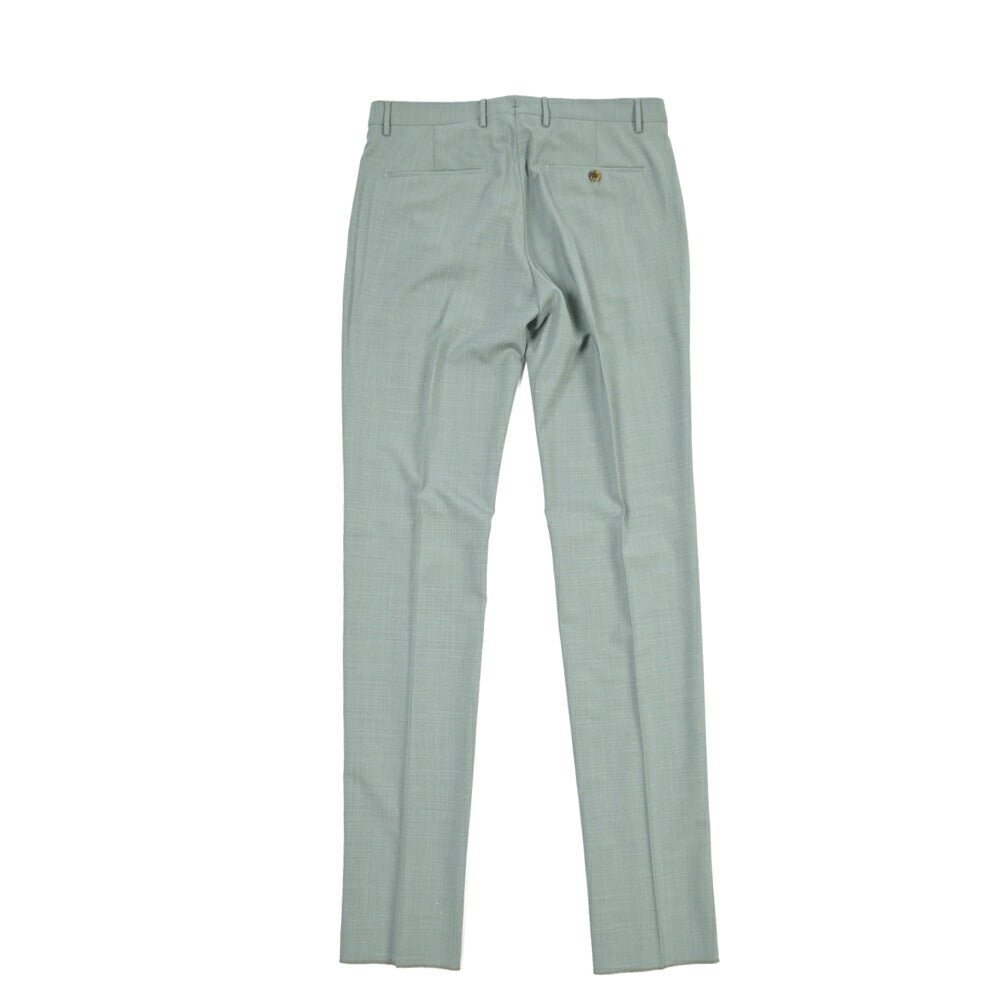 BERWICH “VULCANO 23” シルク混ウール ノータックスラックス グリーン(lt green) 46 | GUARDAROBA MILANO OFFICIAL STORE