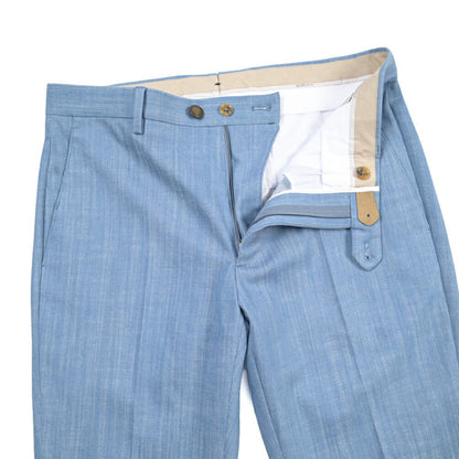 BERWICH “VULCANO 23” コットン混 ノータックパンツ ブルー(azure) 46 | GUARDAROBA MILANO OFFICIAL STORE