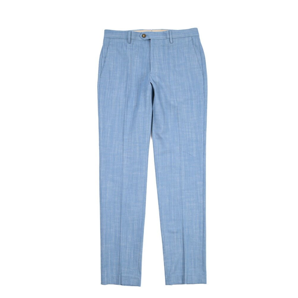 BERWICH “VULCANO 23” コットン混 ノータックパンツ ブルー(azure) 46 | GUARDAROBA MILANO OFFICIAL STORE