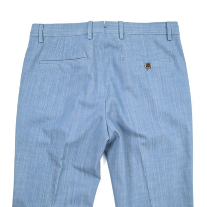 BERWICH “VULCANO 23” コットン混 ノータックパンツ ブルー(azure) 46 | GUARDAROBA MILANO OFFICIAL STORE