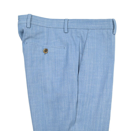 BERWICH “VULCANO 23” コットン混 ノータックパンツ ブルー(azure) 46 | GUARDAROBA MILANO OFFICIAL STORE