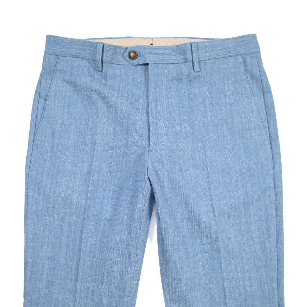 BERWICH “VULCANO 23” コットン混 ノータックパンツ ブルー(azure) 46 | GUARDAROBA MILANO OFFICIAL STORE
