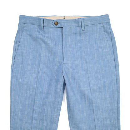 BERWICH “VULCANO 23” コットン混 ノータックパンツ ブルー(azure) 46 | GUARDAROBA MILANO OFFICIAL STORE