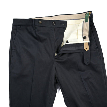BERWICH “VULCANO 23” ストレッチコットン ノータックチノパンツ ネイビー(navy) 48 | GUARDAROBA MILANO OFFICIAL STORE