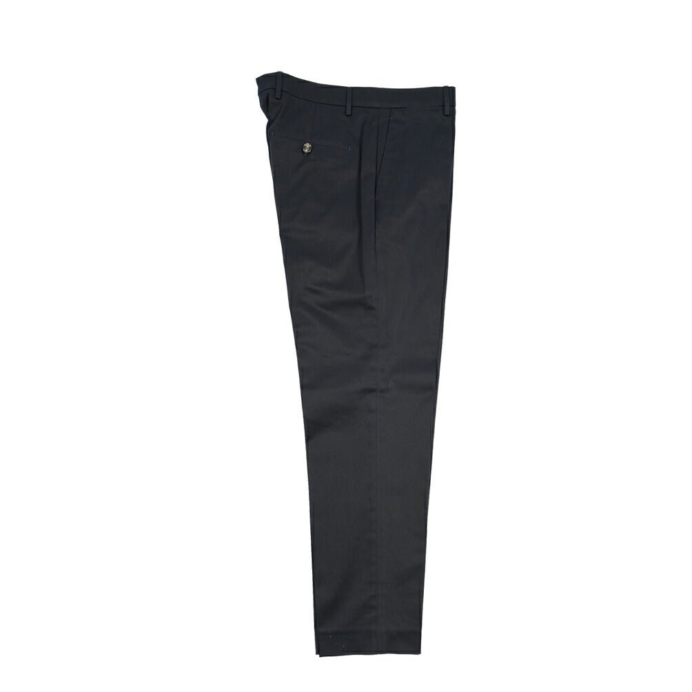 BERWICH “VULCANO 23” ストレッチコットン ノータックチノパンツ ネイビー(navy) 48 | GUARDAROBA MILANO OFFICIAL STORE