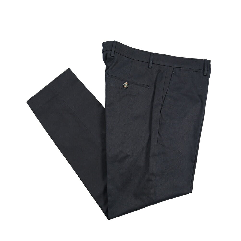 BERWICH “VULCANO 23” ストレッチコットン ノータックチノパンツ ネイビー(navy) 48 | GUARDAROBA MILANO OFFICIAL STORE