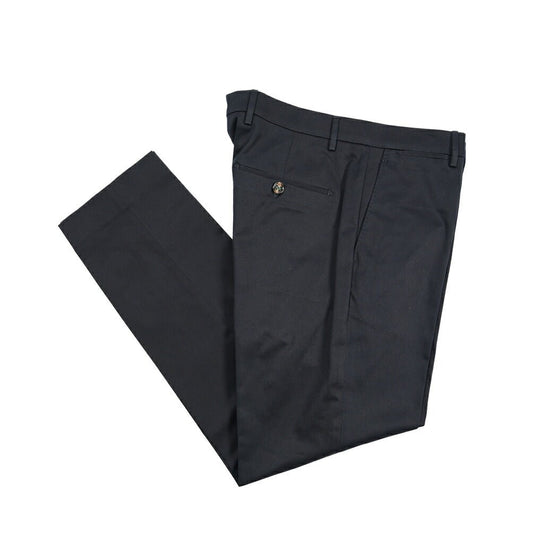 BERWICH “VULCANO 23” ストレッチコットン ノータックチノパンツ ネイビー(navy) 48 | GUARDAROBA MILANO OFFICIAL STORE