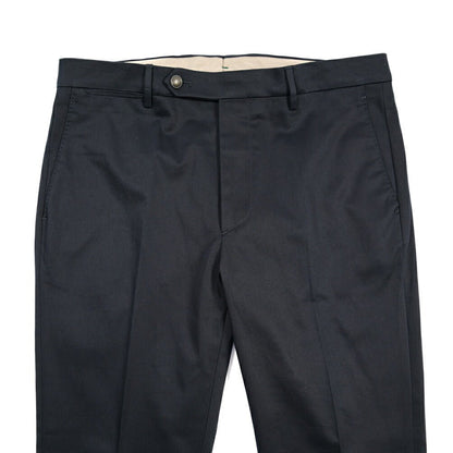 BERWICH “VULCANO 23” ストレッチコットン ノータックチノパンツ ネイビー(navy) 48 | GUARDAROBA MILANO OFFICIAL STORE