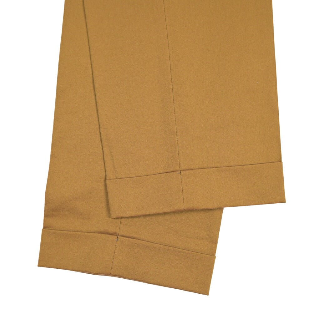 BERWICH “VULCANO Z” コットン100% ノータックチノパンツ (ソラーロ) ブラウン(okra) 48 | GUARDAROBA MILANO OFFICIAL STORE